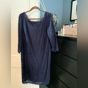 Navy lace dress